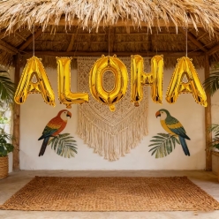 Aloha 5pc Letter Airfill Balloon Decor Kit